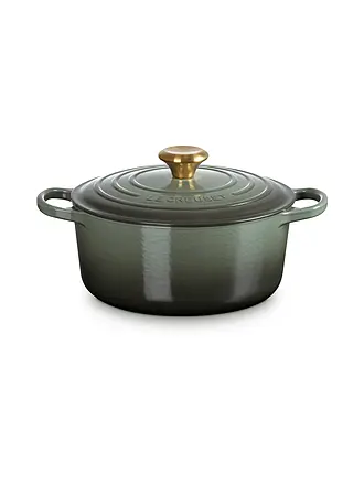 LE CREUSET | Cazuela redonda "Signature" 24cm/4,2l (Negro) | dunkelgrün